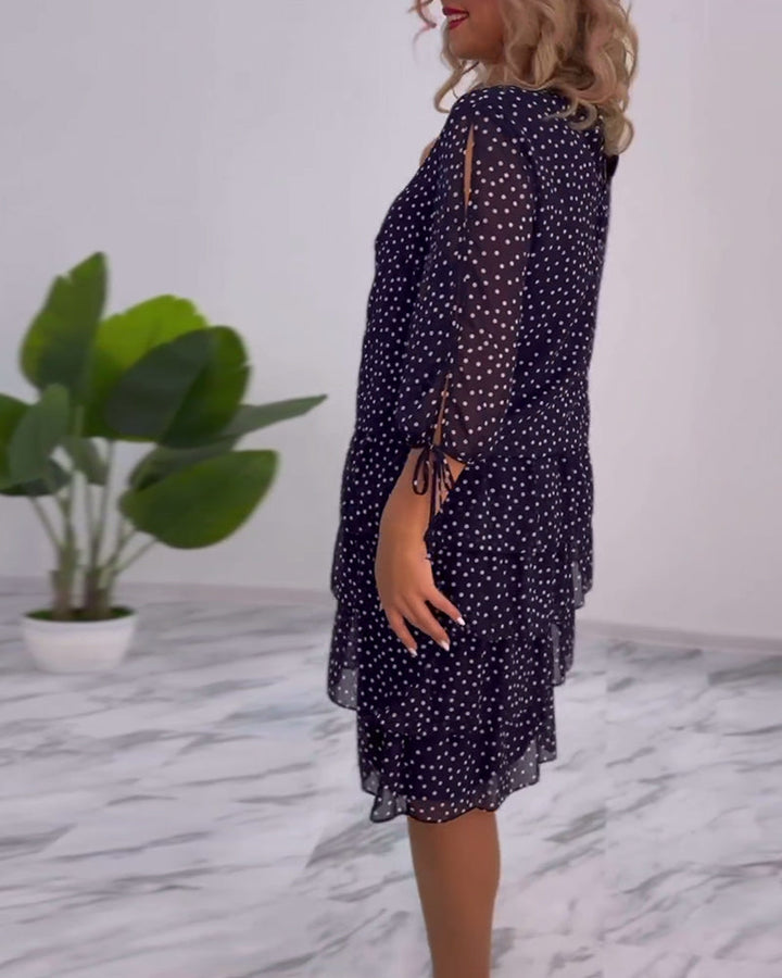 Tilly - Gepunktetes Schichtenkleid