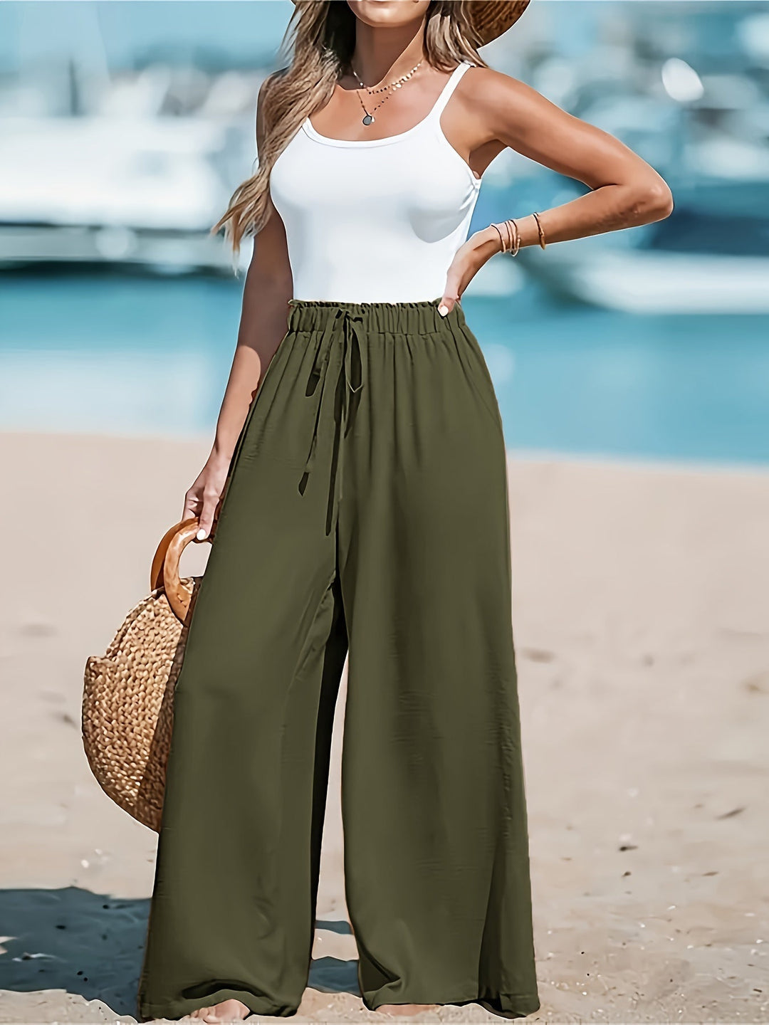 Avery™ - Atmungsaktive Hochtaillierte Weite Hosen