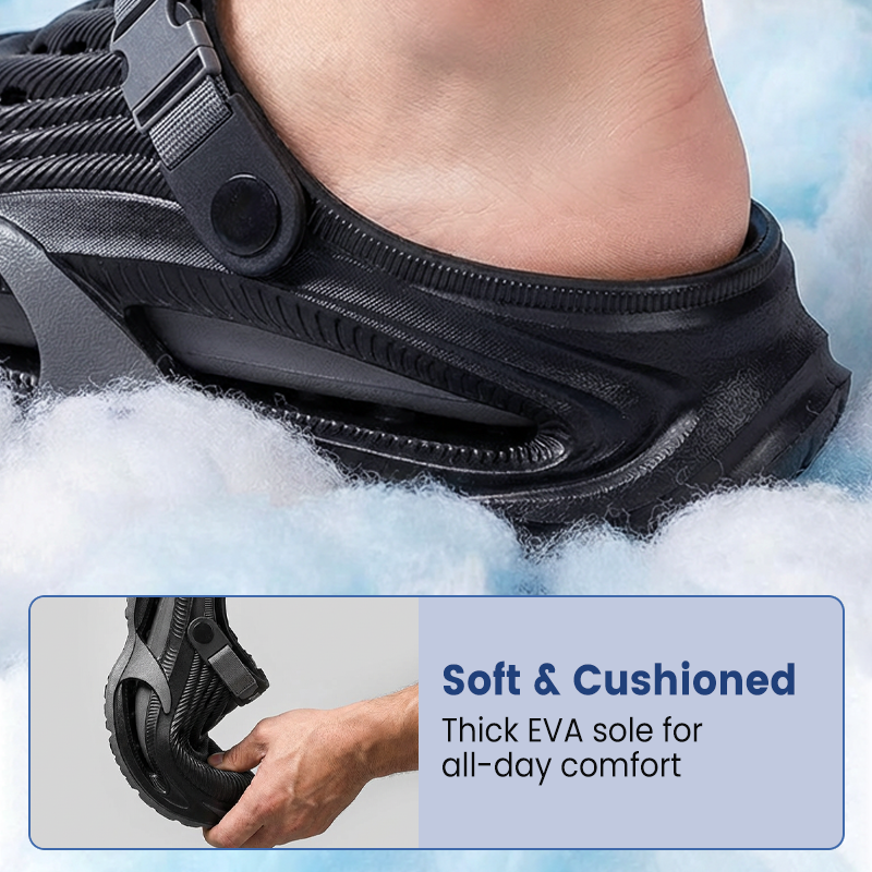 Herren Leichte 2-in-1 Sandalen – Rutschfest, Atmungsaktiver Komfort mit Dicke EVA-Sohle