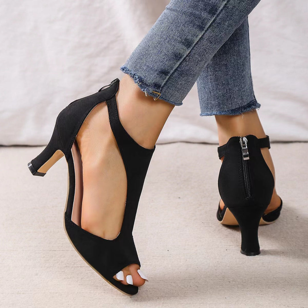 Hinterreißverschluss Fischarme Heelschuhe