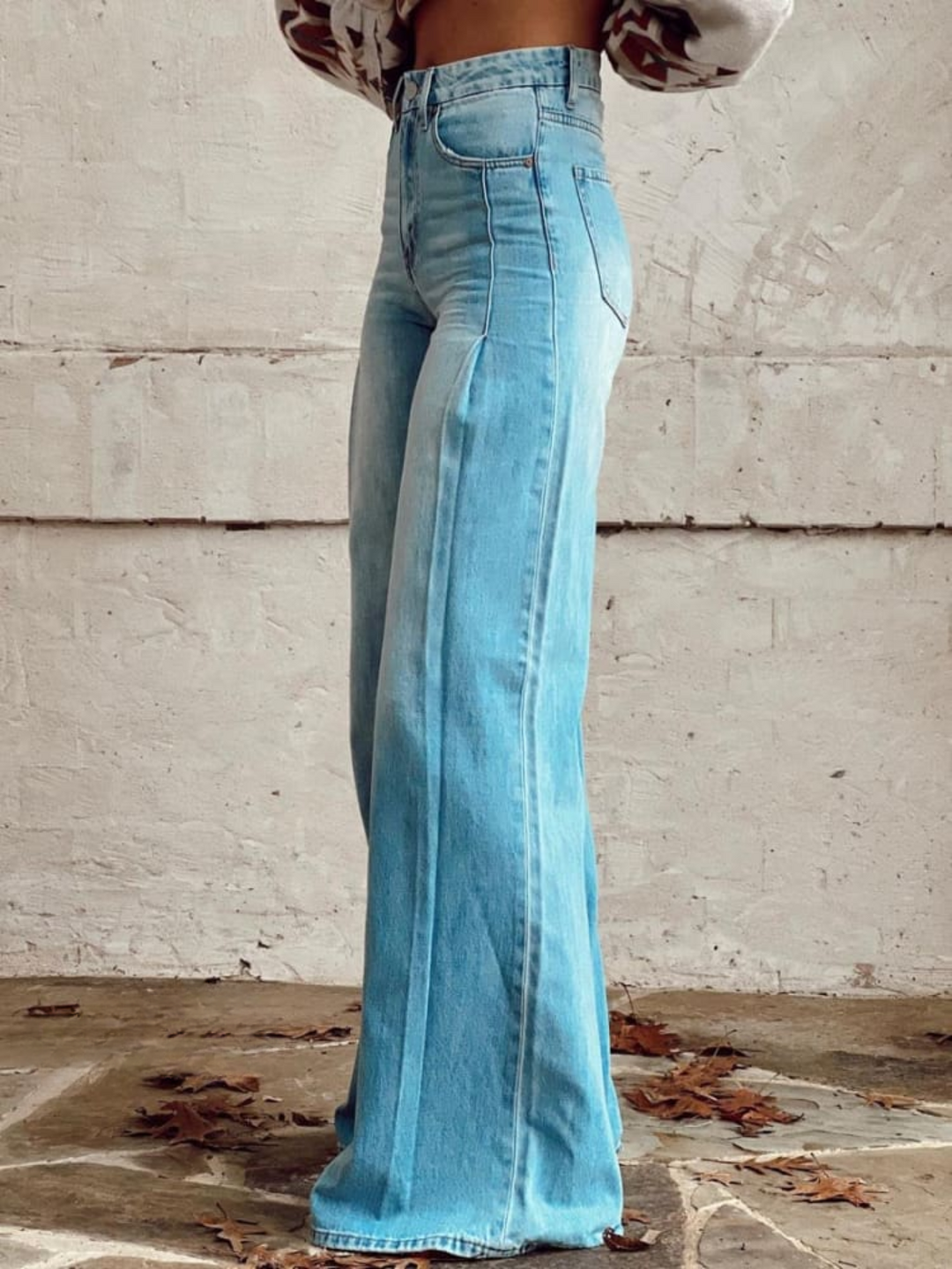 EDITH LÄSSIGE BREIT GESCHNITTETE HOSE