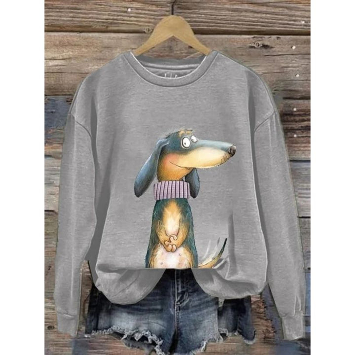 Sweat-shirt pour femme à col rond et manches longues