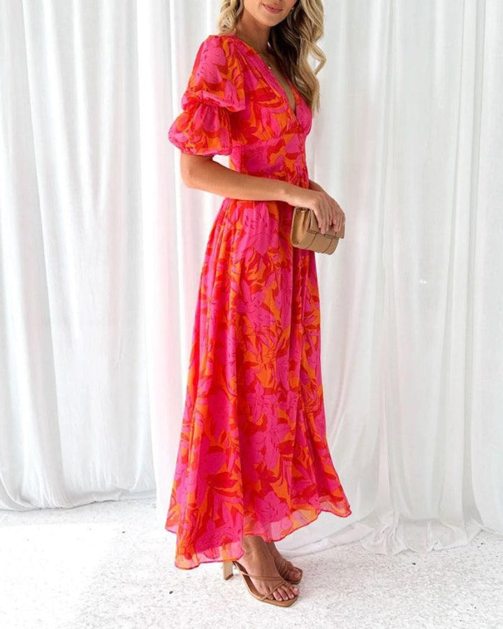 Zeria - Tropisches Strahlendes Kleid