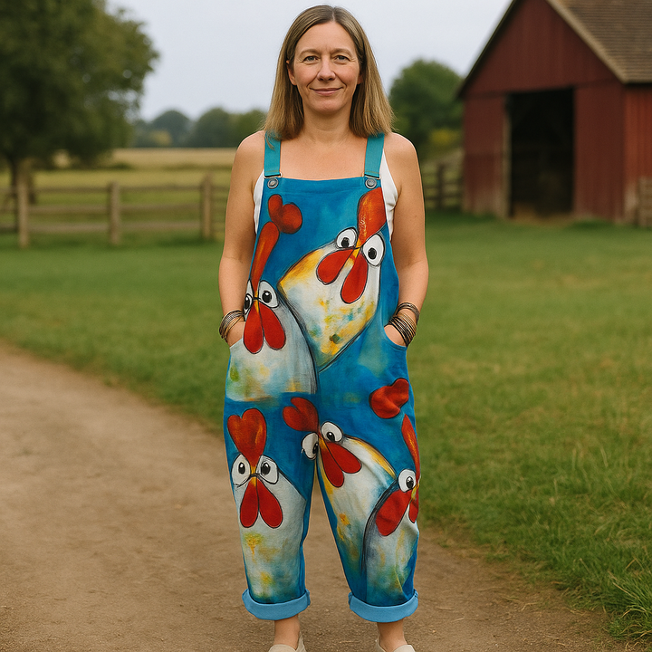 Vintage Weite Bein Jumpsuit - Müheloser Stil & Komfort für Frauen