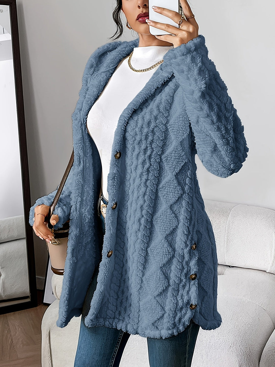 Chloe™ - Plüsch-Hoodie-Cardigan