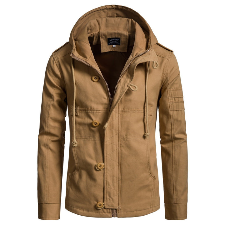 Herren Kapuzenjacke mit Kordelzug und Taschen