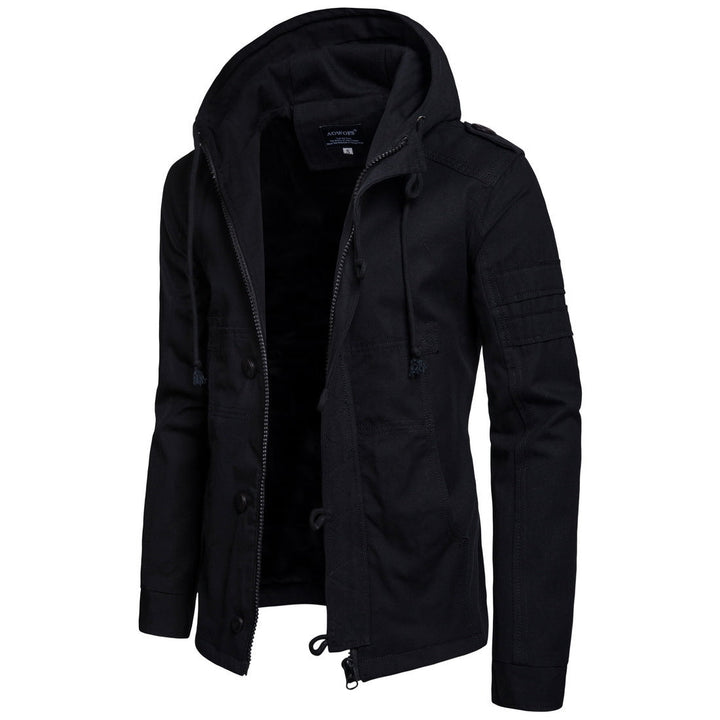 Herren Kapuzenjacke mit Kordelzug und Taschen