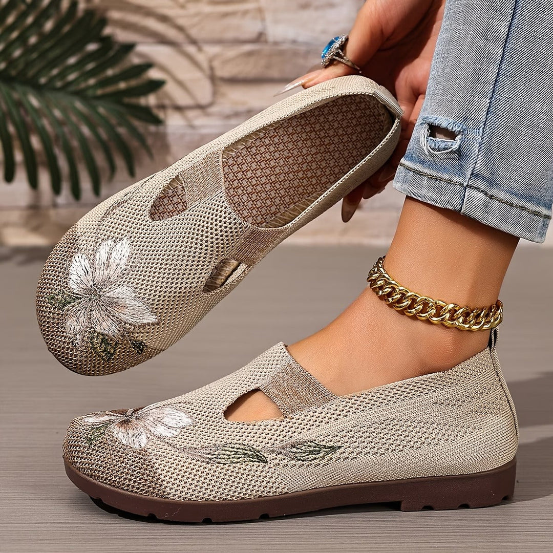 Schicke bestickte atmungsaktive Damenschuhe