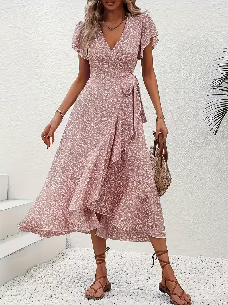 Elara | Fließendes, Bauch-umspielendes Wickelkleid