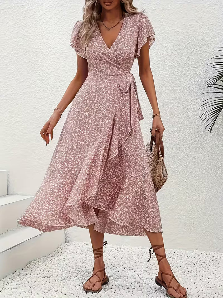 Elara | Fließendes, Bauch-umspielendes Wickelkleid