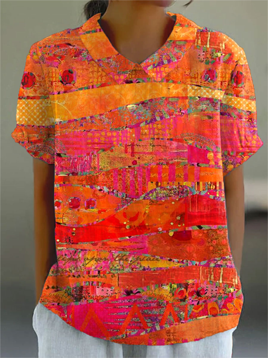 Heidi™ – Vintage Kunstdruck Casual Baumwolle und Leinen