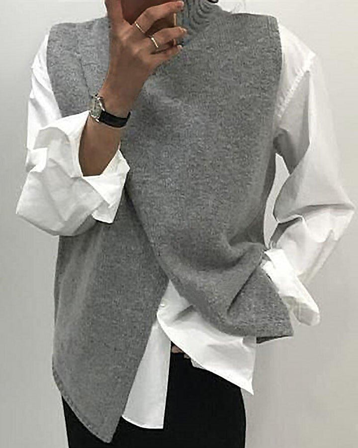 Krista™ - Lockeres Stricktop mit asymmetrischem Saum