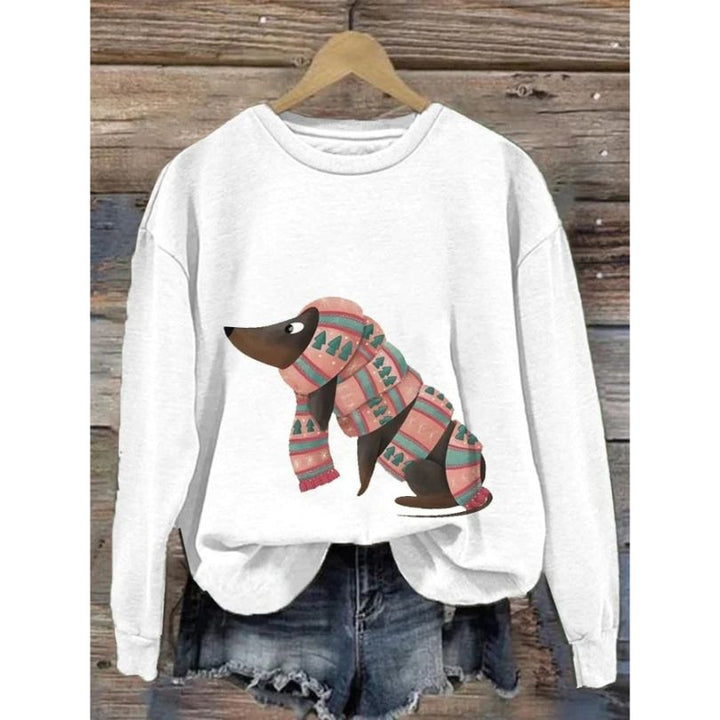 Sweat-shirt pour femme à col rond et manches longues