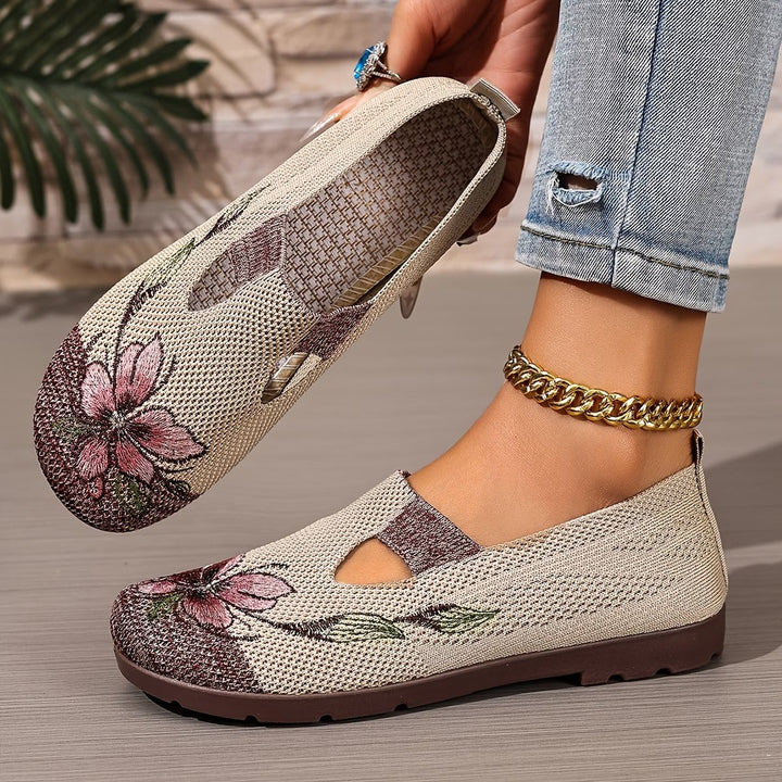 Schicke bestickte atmungsaktive Damenschuhe