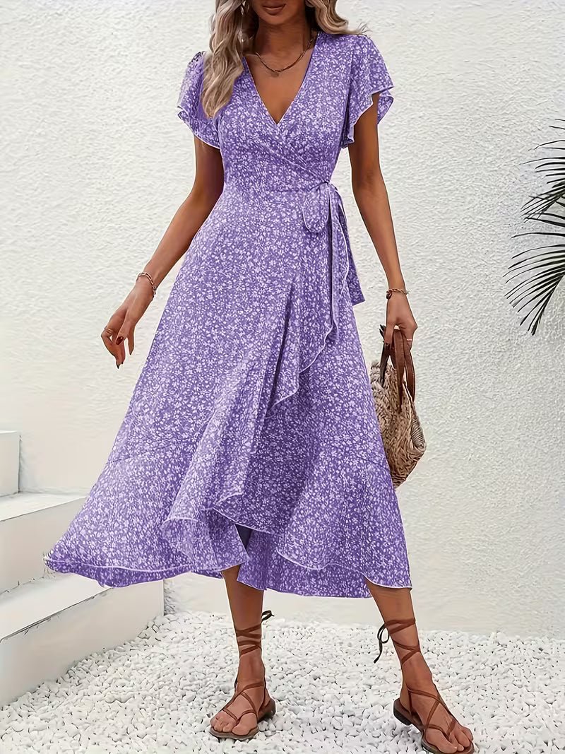 Elara | Fließendes, Bauch-umspielendes Wickelkleid