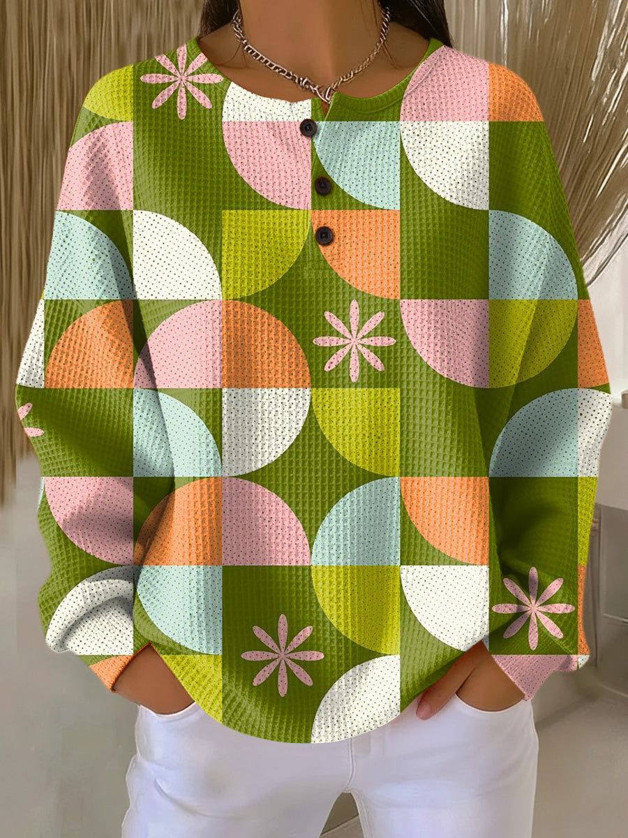 Saga | Sweater mit abstraktem Karomuster