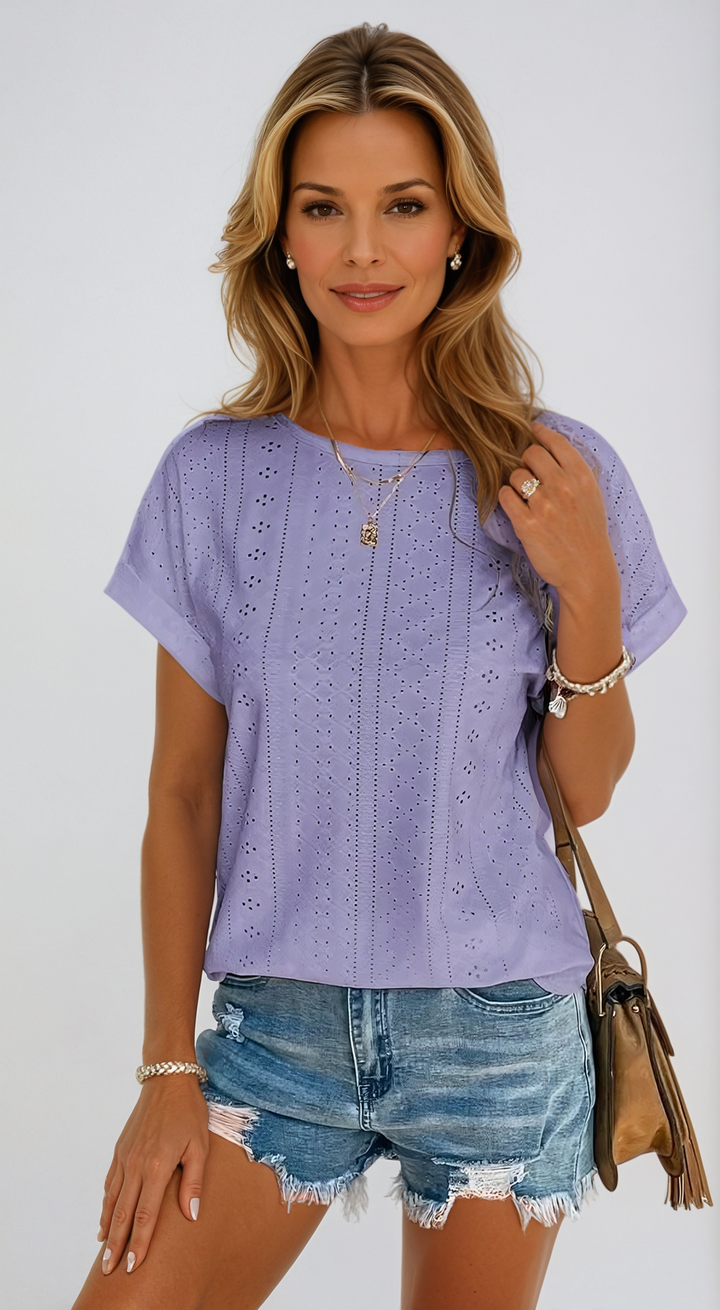 Riza™ - Lässiges Lochmuster Top