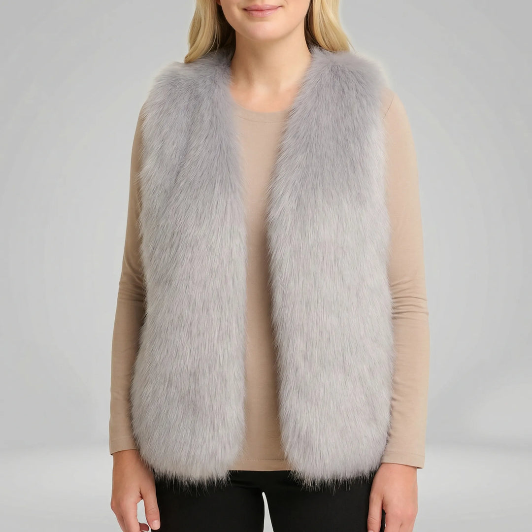 Kunstfell-Bodywarmer mit Innenfutter