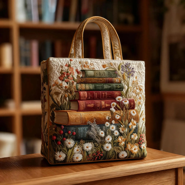 Handgefertigte Stepp-Tasche - Blumenmuster