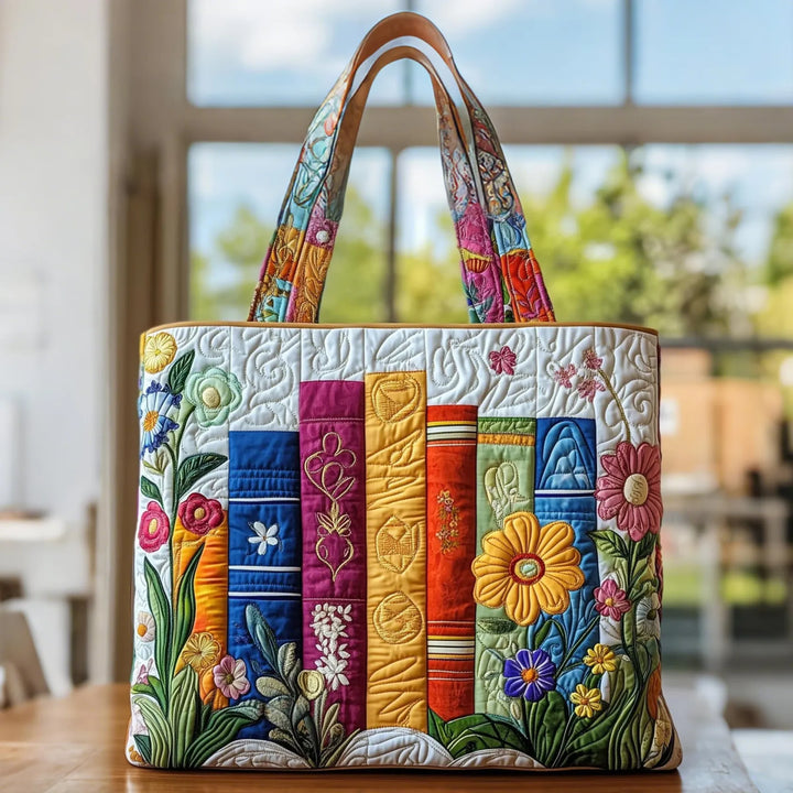Handgefertigte Tasche - Florale Bibliothek