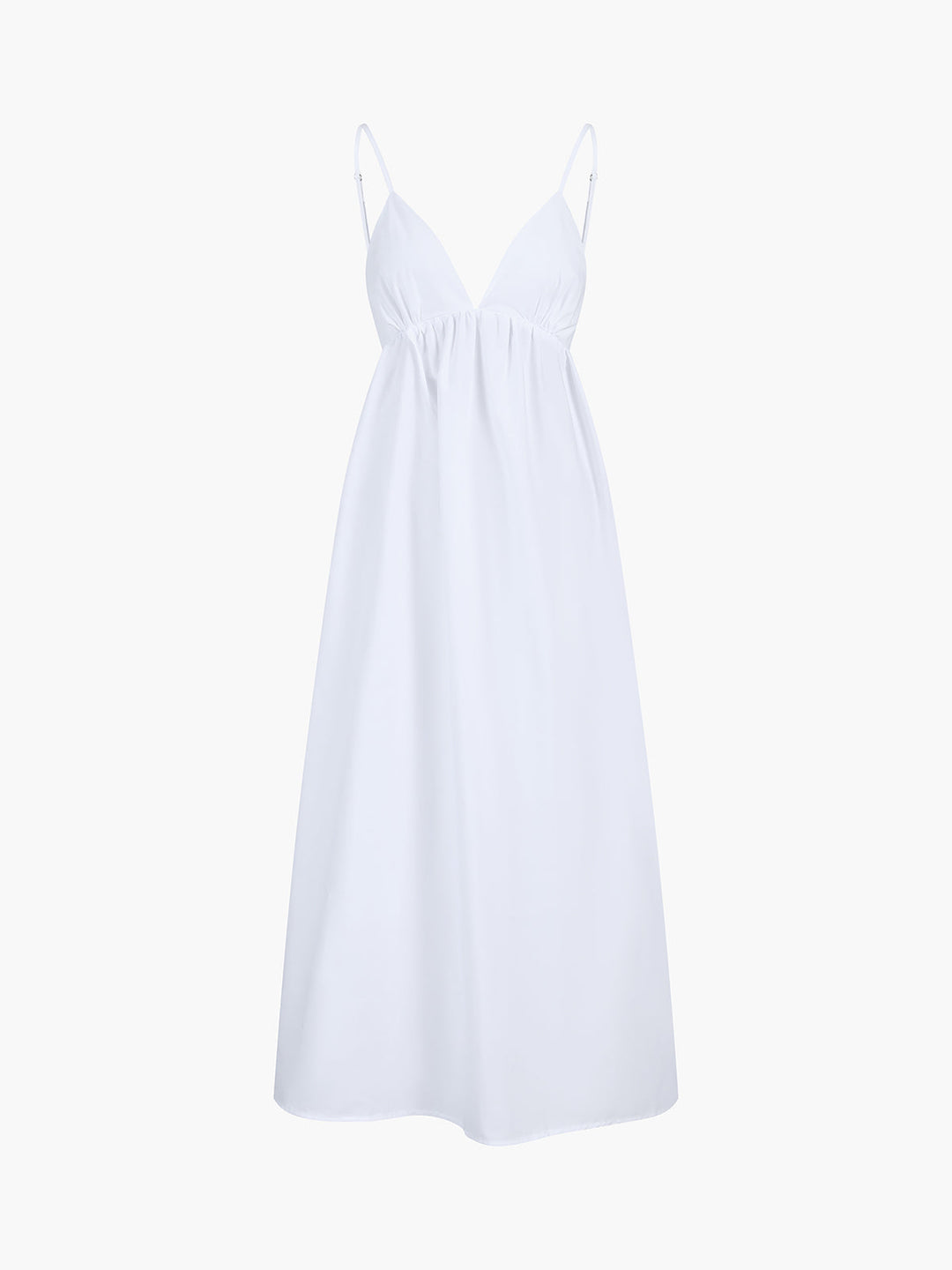 Damen Ärmelloses V-Ausschnitt Midi-Kleid