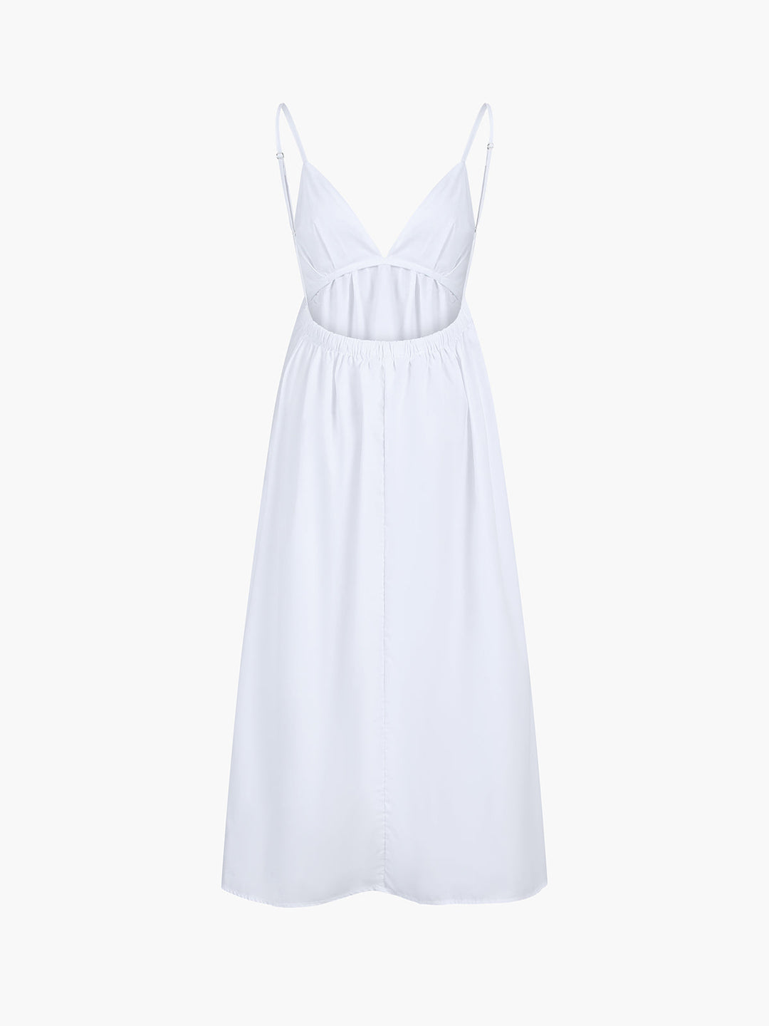 Damen Ärmelloses V-Ausschnitt Midi-Kleid