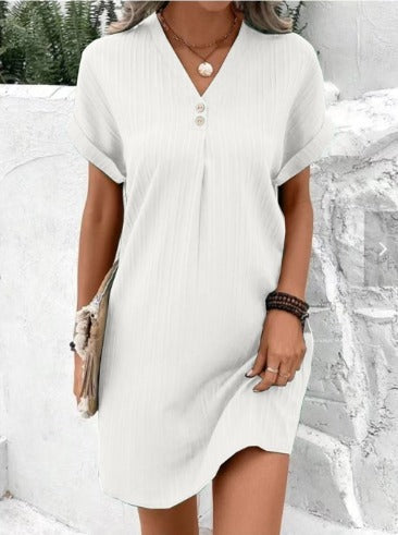 Candice™ - Elegantes V-Ausschnitt Kleid