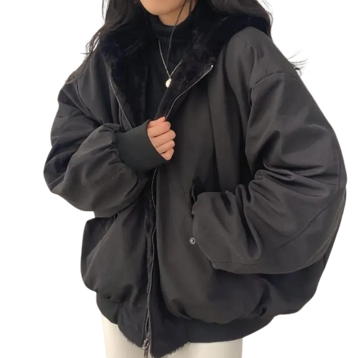 Caitlin | Damen Winterjacke mit Kapuze und Taschen