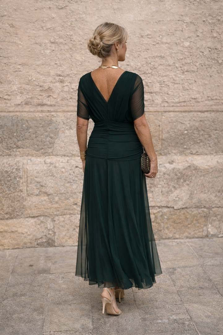 Elegantes Maxikleid für Feste mit V-Ausschnitt