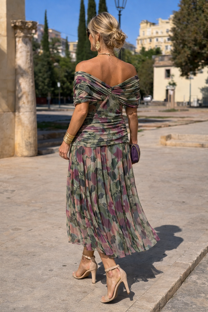 Elegantes Maxikleid für Feste mit V-Ausschnitt