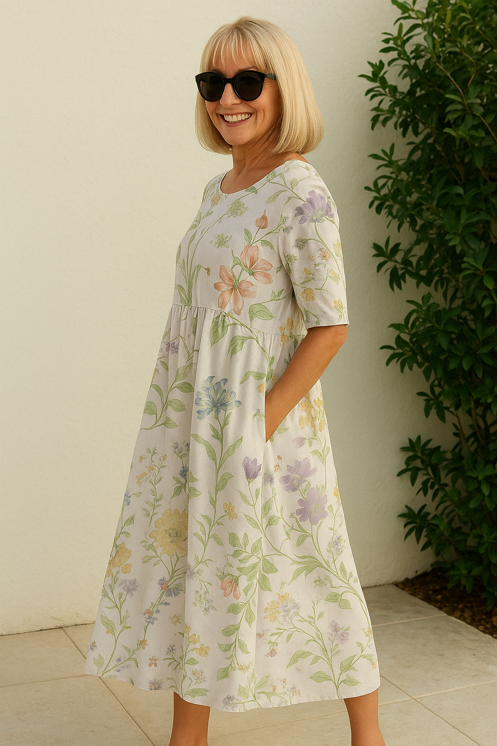 Eliza | Lässiges Midi-Kleid - Nahtloser Stil, Täglicher Komfort