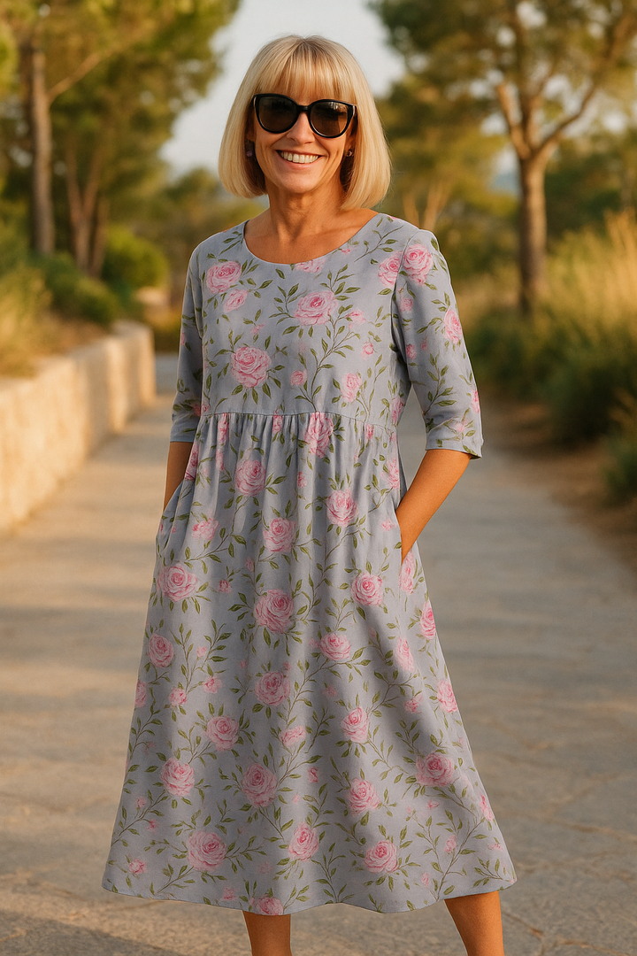 Eliza | Lässiges Midi-Kleid - Nahtloser Stil, Täglicher Komfort