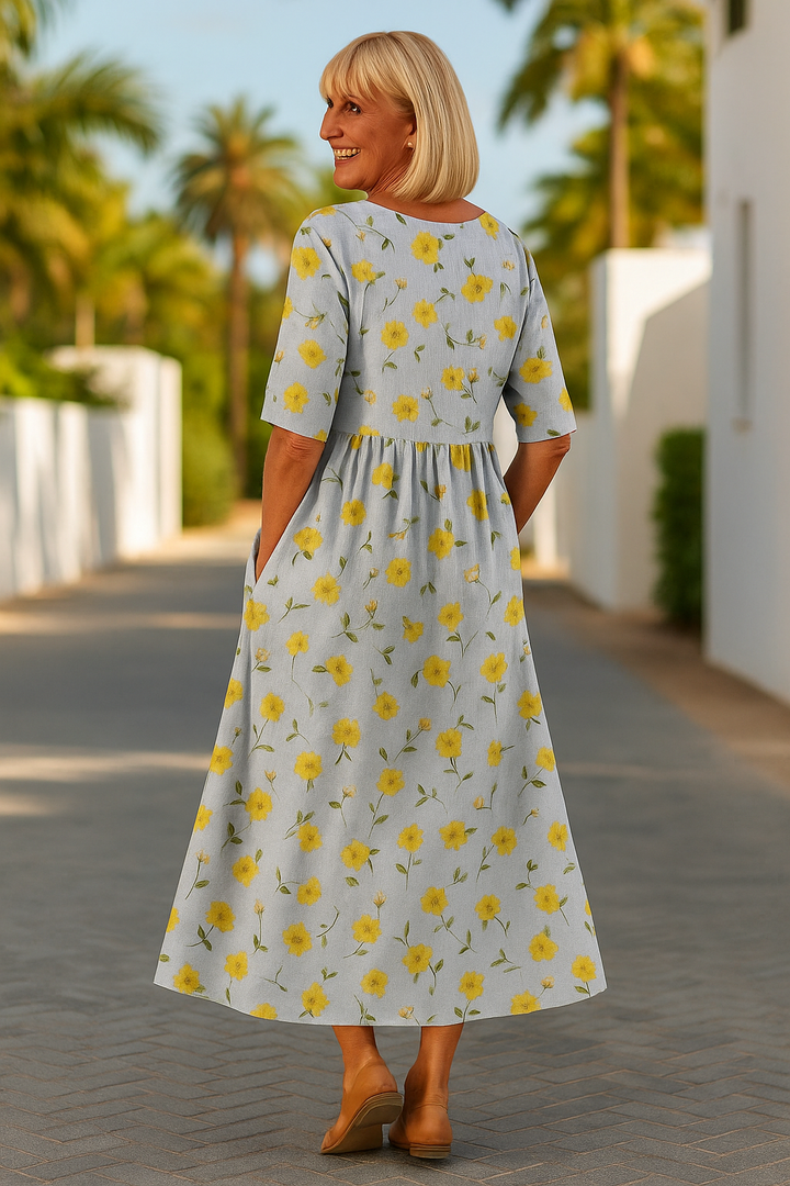 Eliza | Lässiges Midi-Kleid - Nahtloser Stil, Täglicher Komfort
