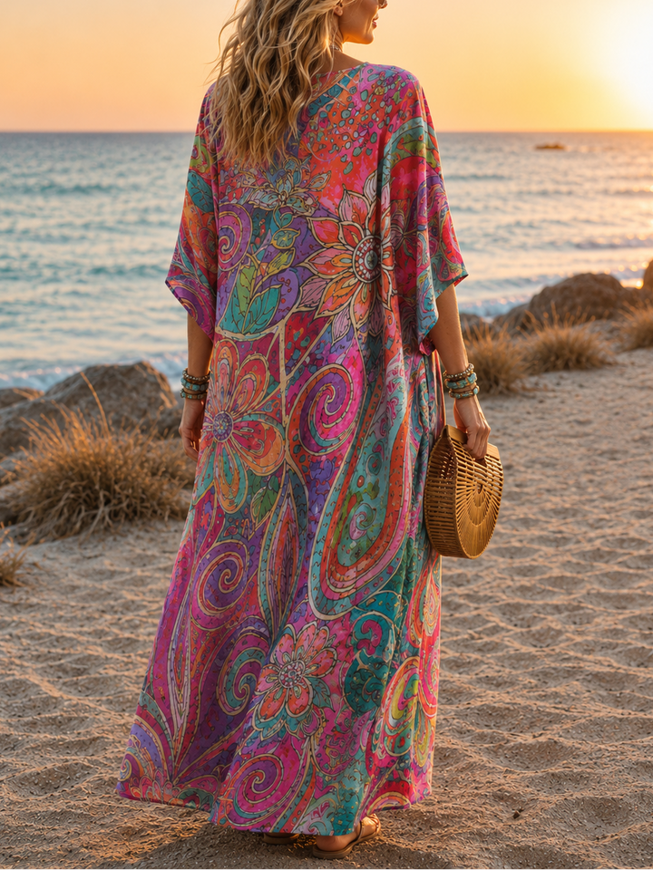 KLEMENTYNA | Lebhaftes Boho-Chic Kleid