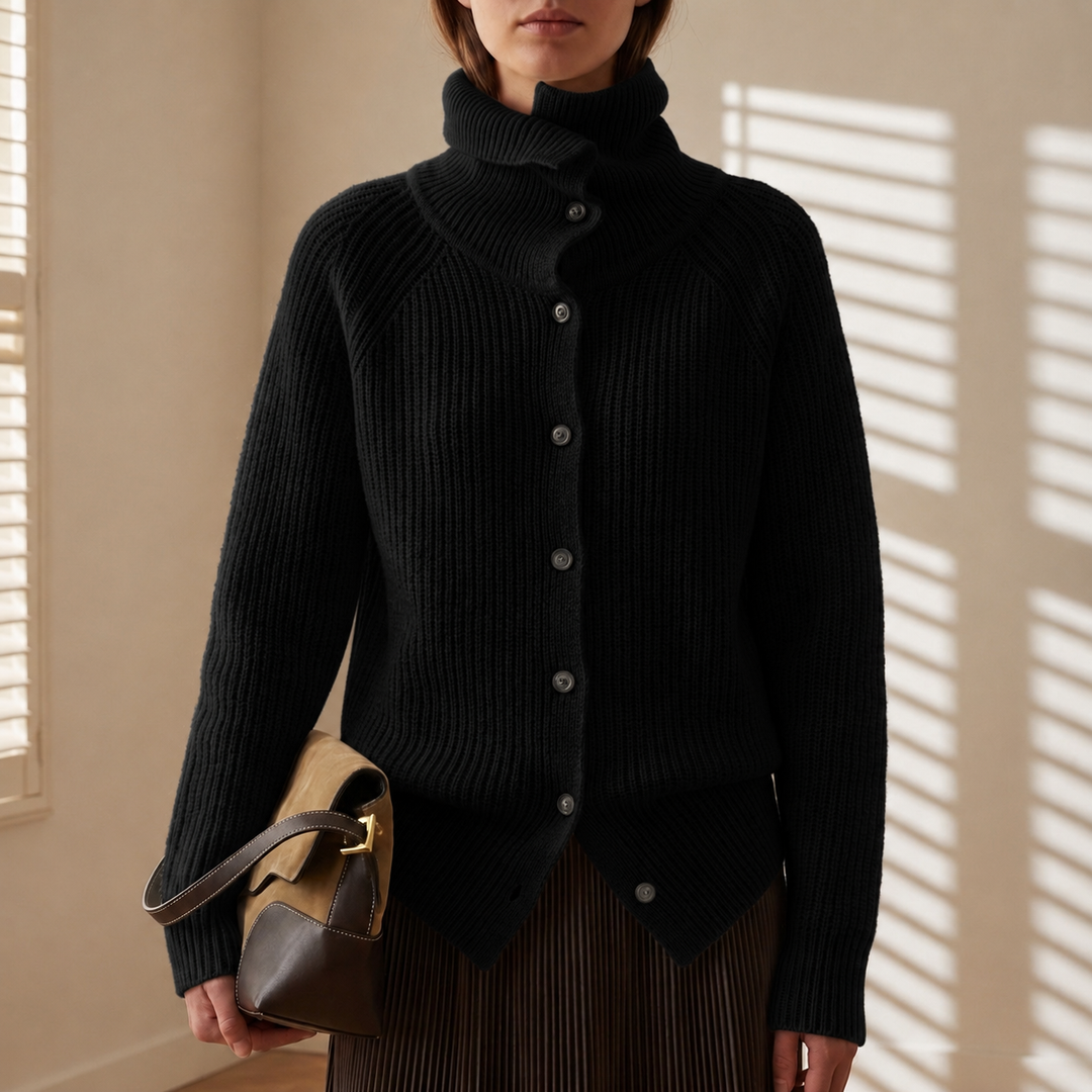Women's long-sleeve button-front cardigan
