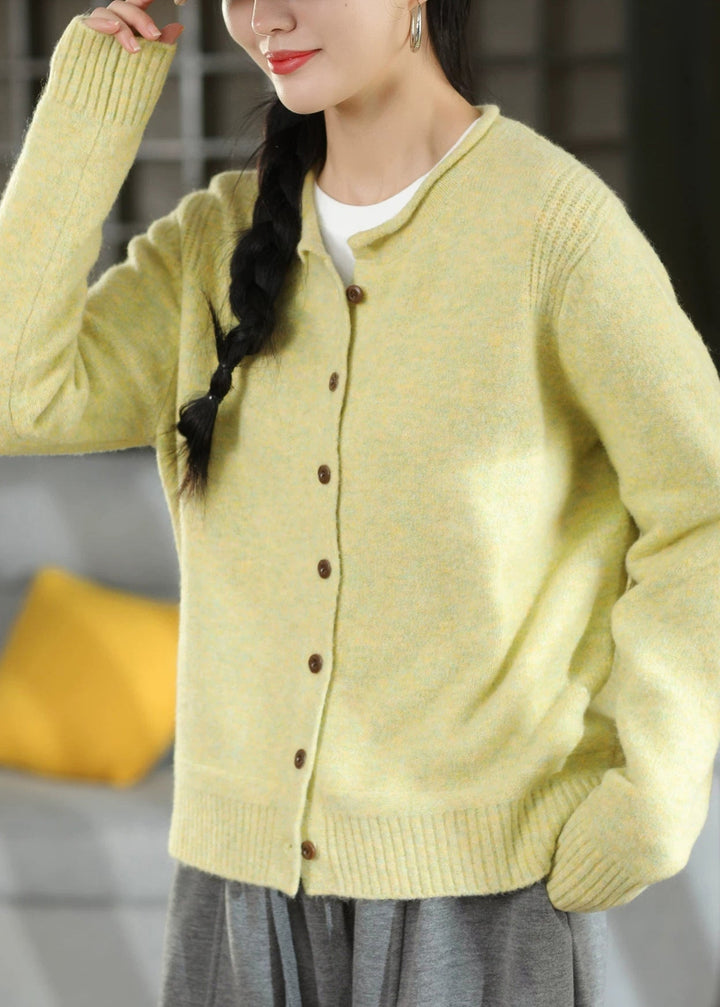 Damen Strickjacke mit Rundhalsausschnitt und lockerer Passform