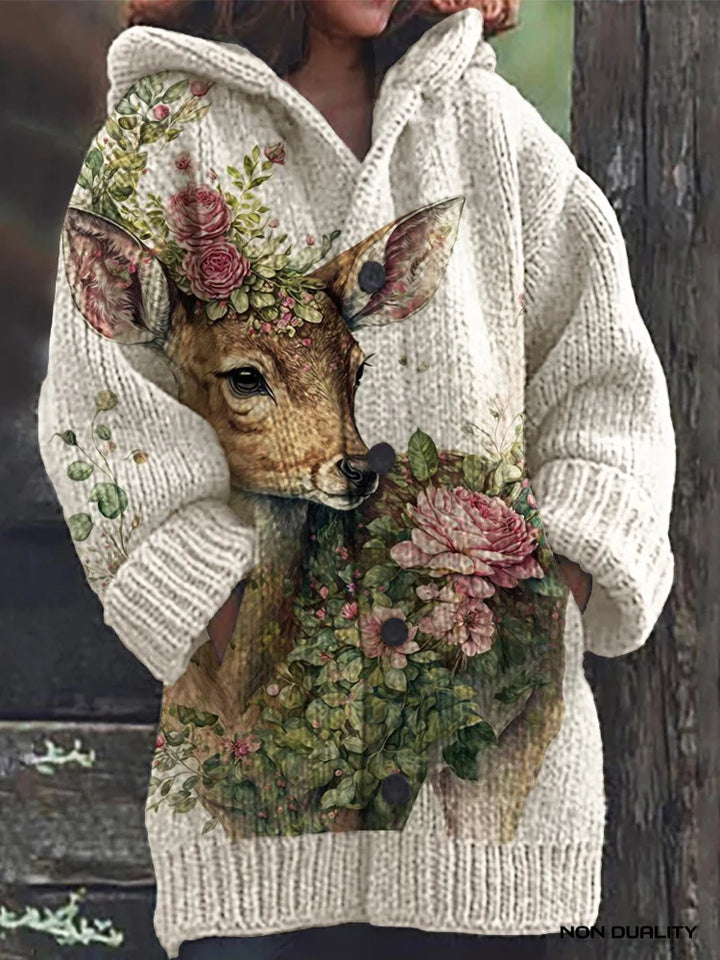 Isabella - Bunt gestrickte Katzen Strickjacke