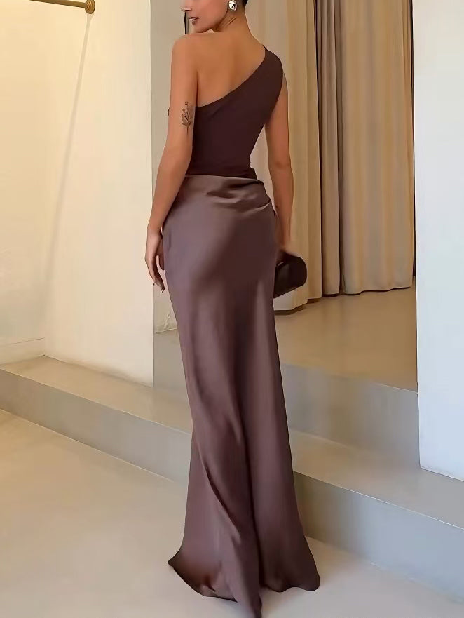 Anita™ | Schickes Ein-Schulter Plissee-Maxikleid für Partys