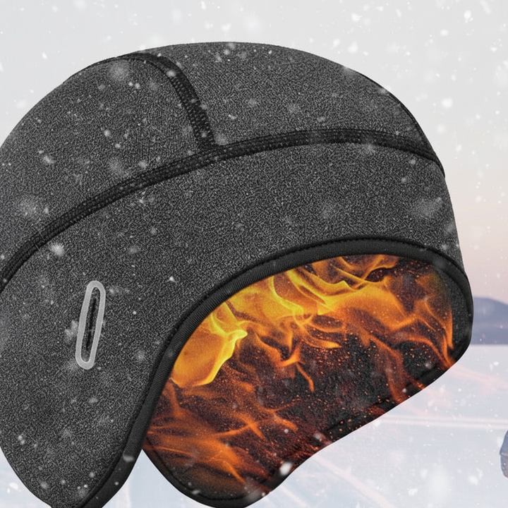 Elastische Wintermütze mit Thermofutter für Helmträger