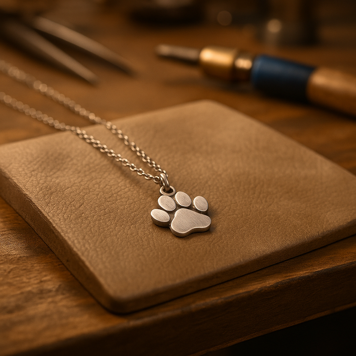 PawNova™ | Elegante Minimalistische Pfoten-Halskette