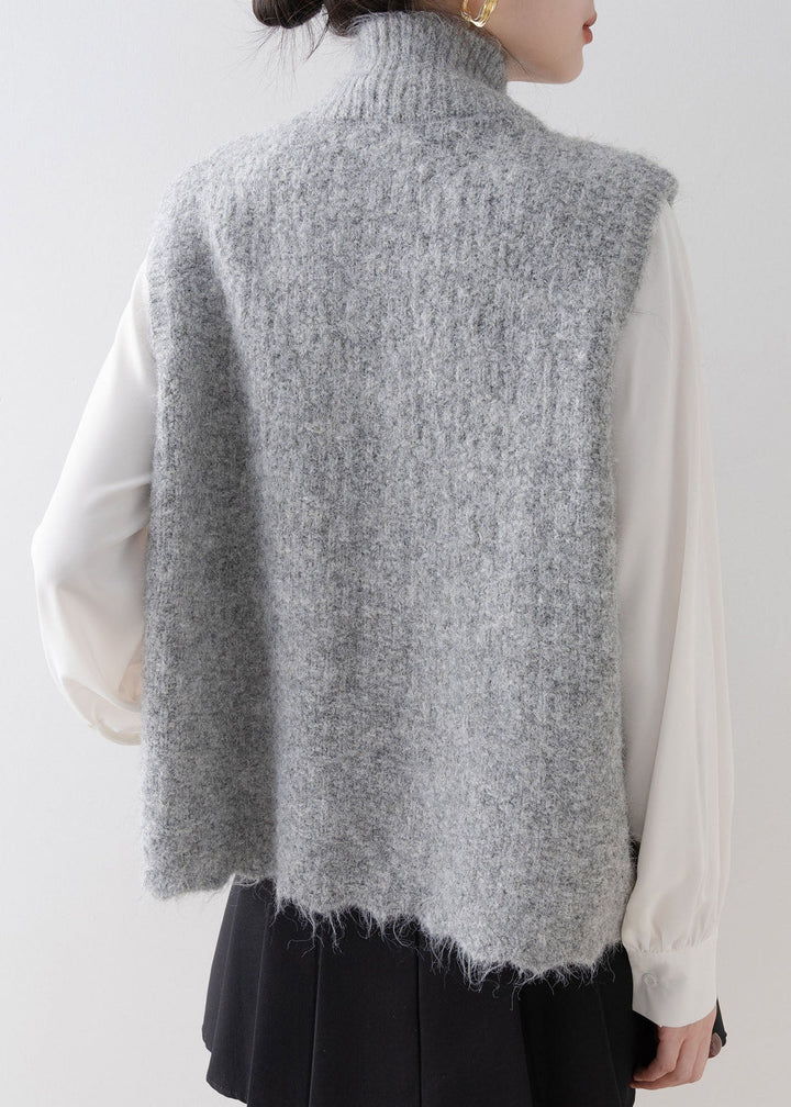 Damen Weste mit Stehkragen und Spitzen-Patchwork