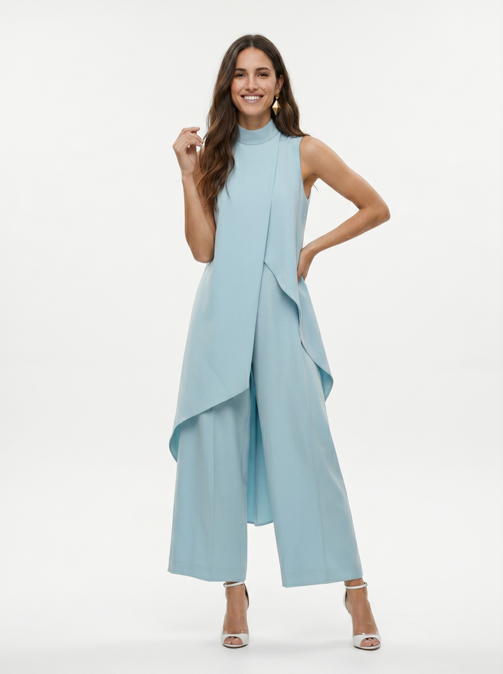 Sara | Conjunto de gola alta sem mangas para mulher