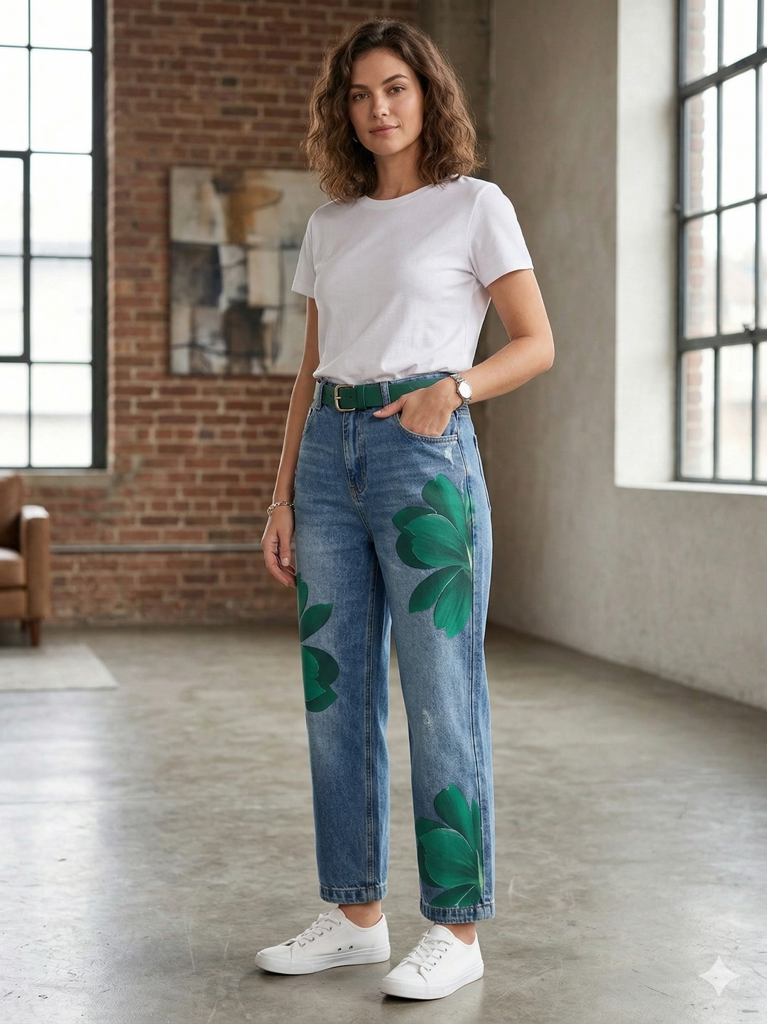 Sophia - Elegante Blumenhose