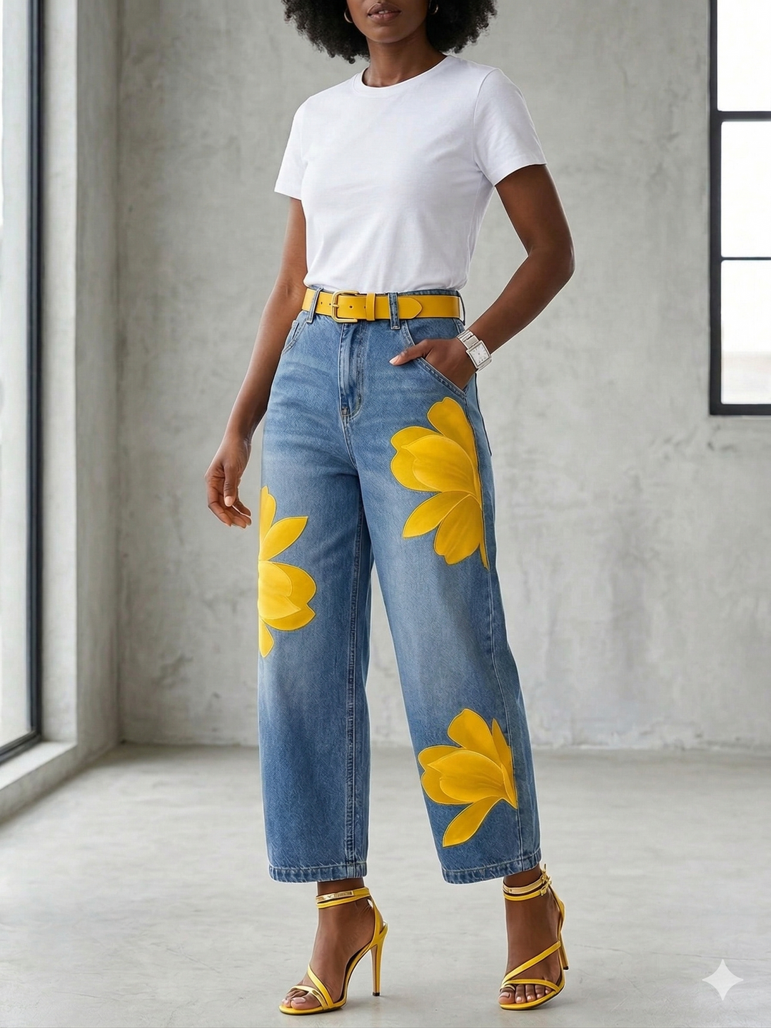 Sophia - Elegante Blumenhose