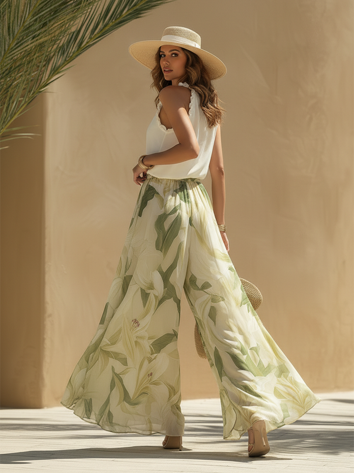 Lysandra | Fluide Druck Ensemble Elegantes Lilie