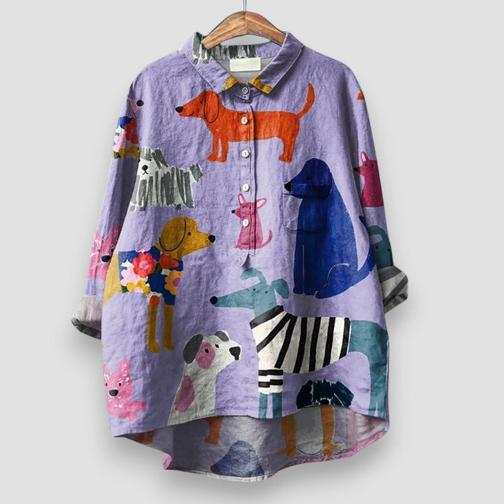 Geraldine™ | Damen-Shirt mit Hundedruck