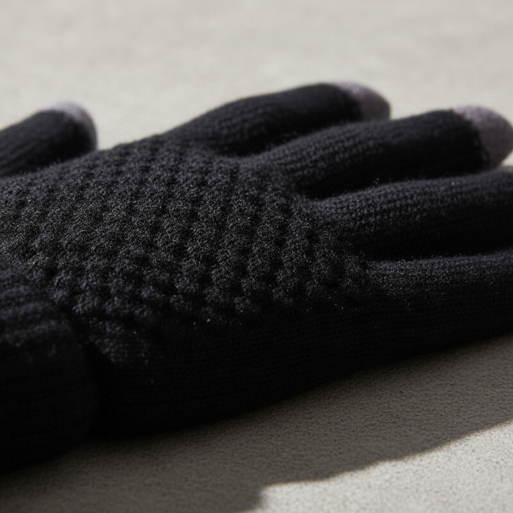 Gestrickte Touchscreen-Handschuhe mit Fütterung