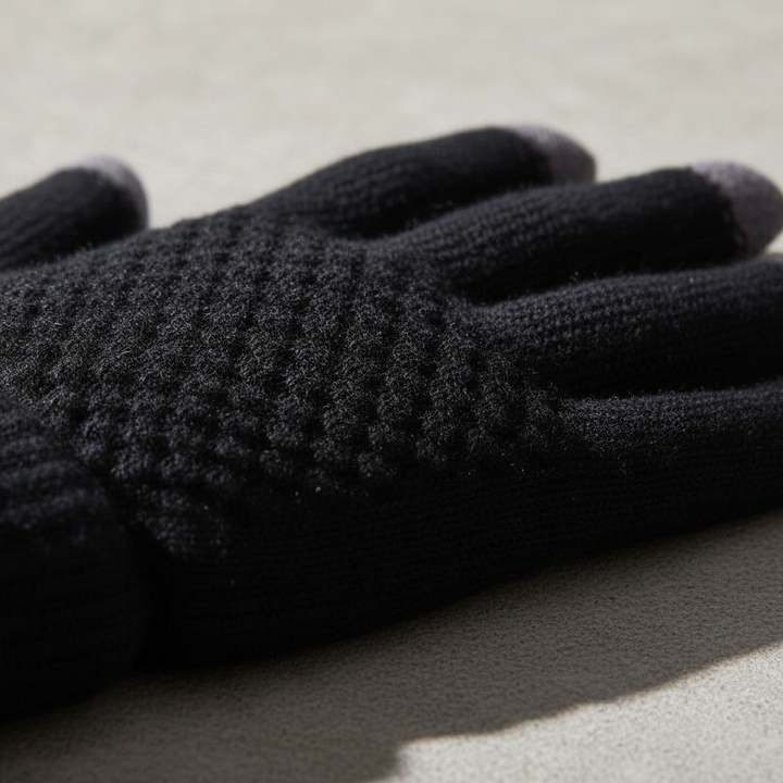 Gestrickte Touchscreen-Handschuhe mit Fütterung