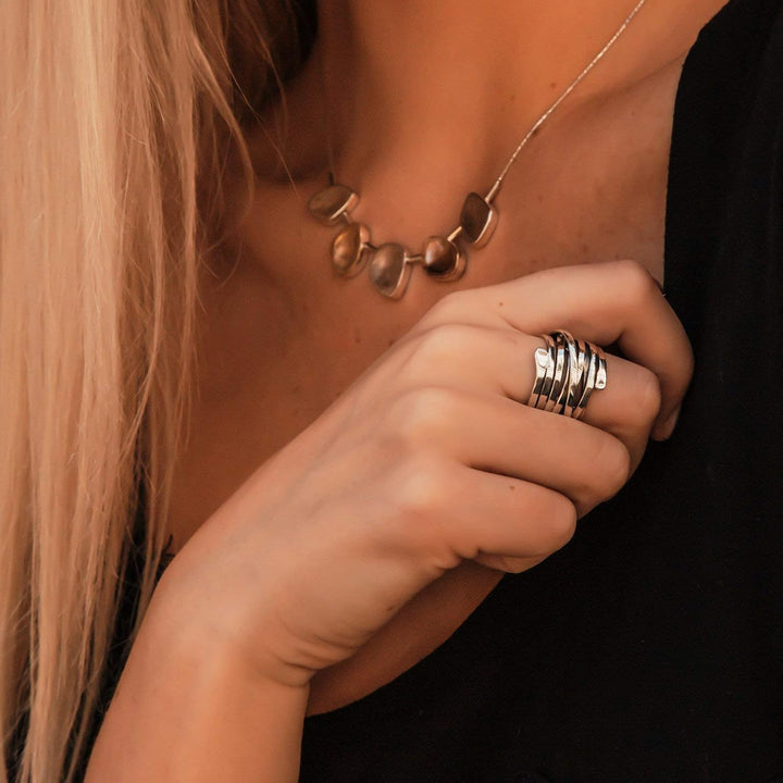 Lourdes - Vintage Silberring mit Dicke