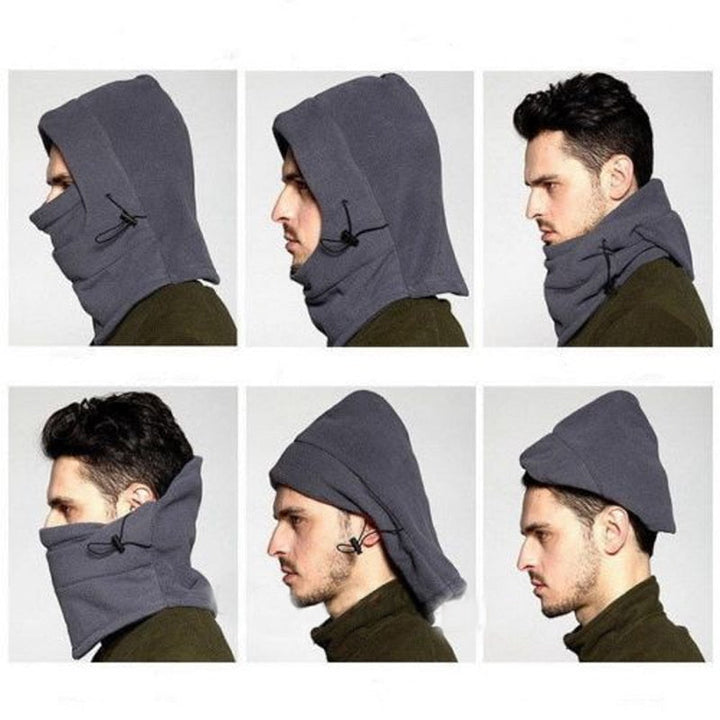 3-in-1 Wintermütze mit Kapuze und Schal